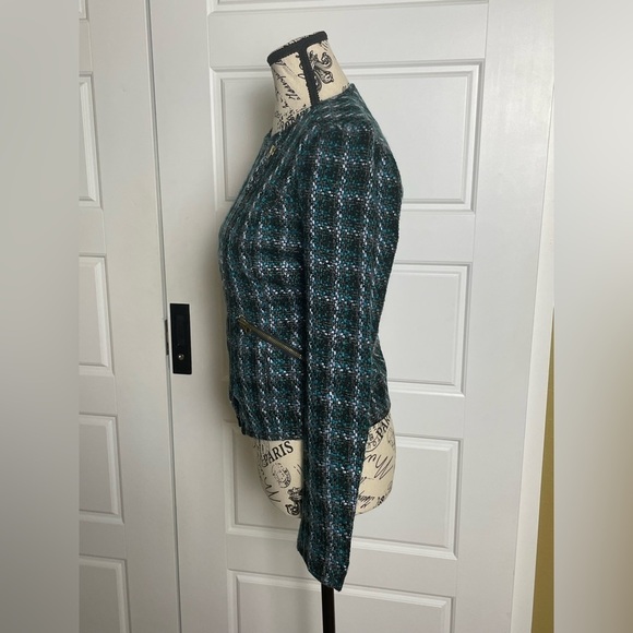 Lucky Brand Collection Harper multicolor tweed moto blazer jacket. Sz XS - Picture 5 of 8